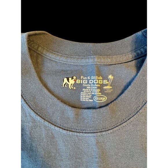 Mens XXL Big Dogs Blue Graphic T-Shirt "Yes Dad" 100% Cotton Relaxed Fit Crewnec - Picture 10 of 13